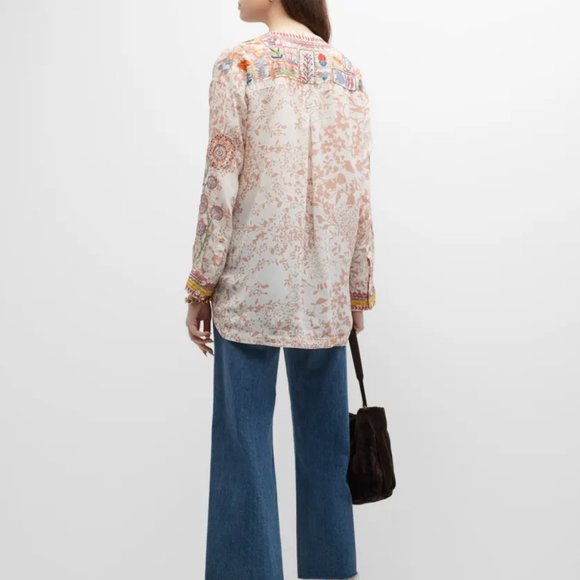Johnny Was Multicolor Embroidered Tunic - Picture 6 of 10
